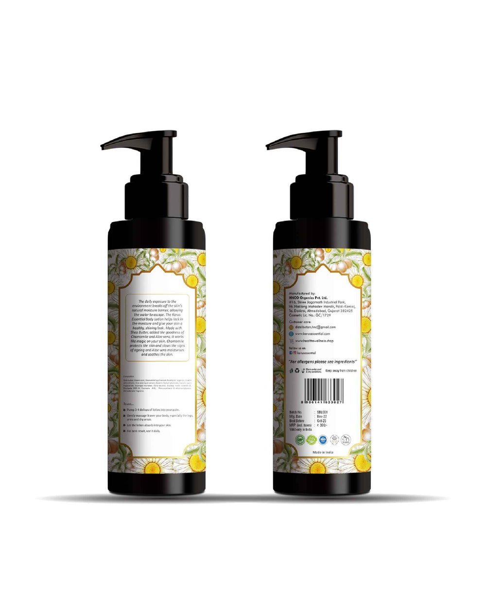 Korus Essential Shea Butter Body Lotion with Vitamin E and Chamomile Extract - HNW GLOBAL