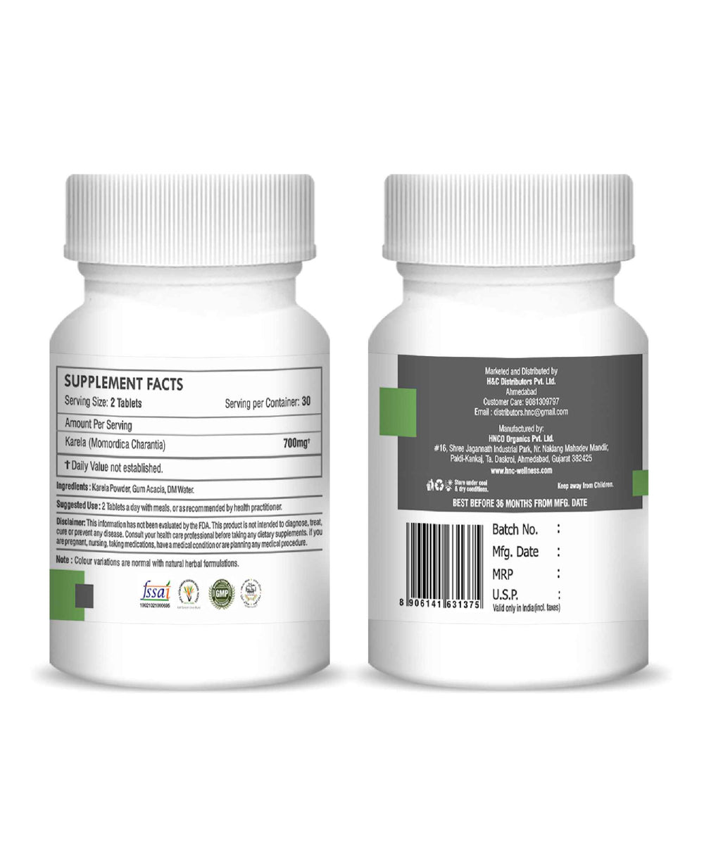 H&C Karela Tablet - 350mg , 60 Count - HNW GLOBAL