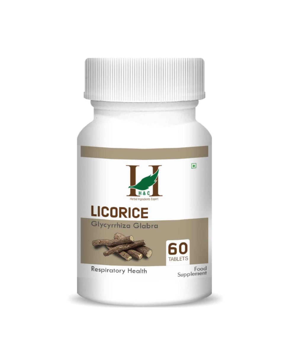 H&C Licorice Tablet - 350mg , 60 Count - HNW GLOBAL