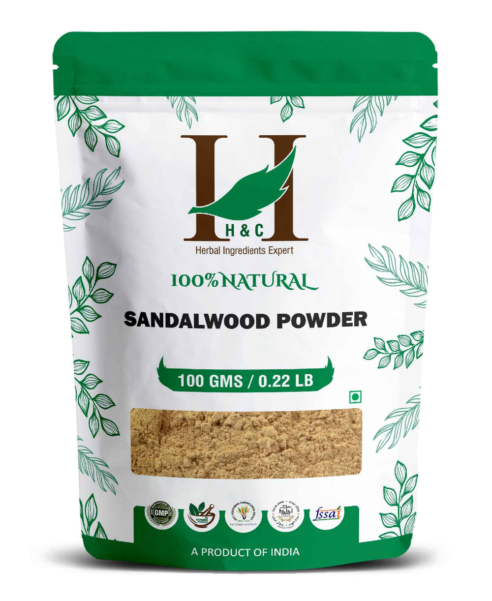 H&C Natural Sandalwood Powder / Santalum Album - 100gm - HNW GLOBAL